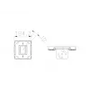 Piastra a soffitto Multibrackets M Pro Series nero plastica acciaio 165 mm
