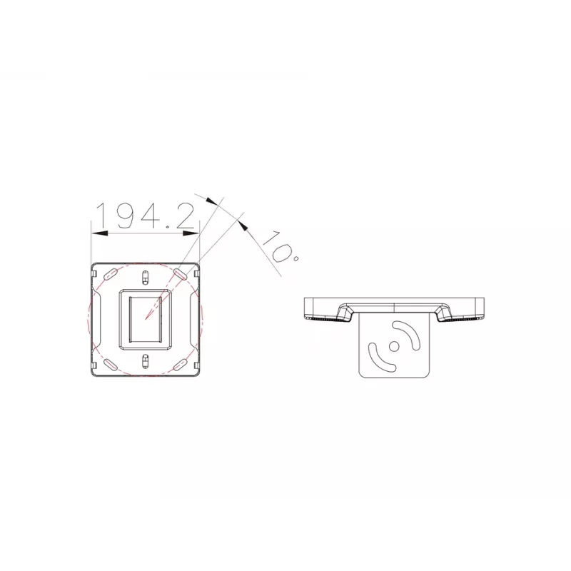 Piastra a soffitto Multibrackets M Pro Series nero plastica acciaio 165 mm