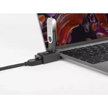 Manhattan Hub USB-C 3 porte, ULTRA COMPACT, 3 porte USB-A (1x 5 Gbps USB 3.2 Gen1 aka USB 3.0, 3 x 480 Mbps USB 2.0), alimentato via USB (nessun alimentatore esterno richiesto)
