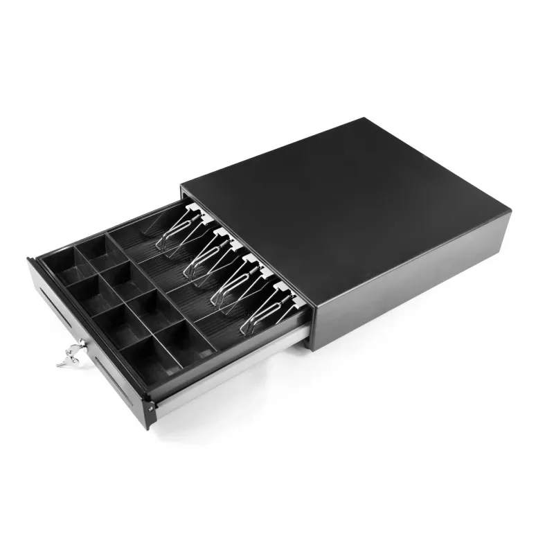 Cassaforte per contanti Capture CA-CD410-480B-SAMELOCK — larghezza 410 mm, inserimento banconote frontale, scomparti monete 4/8