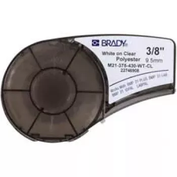 Etichetta adesiva per stampante Brady 139748, poliestere, 6,4 m × 0,953 mm, nero su bianco