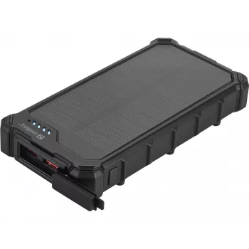 Powerbank solare Sandberg CampLED 10000, 10000 mAh, Programmable Power Supply (PPS), 3,7 V, 15 W, nero