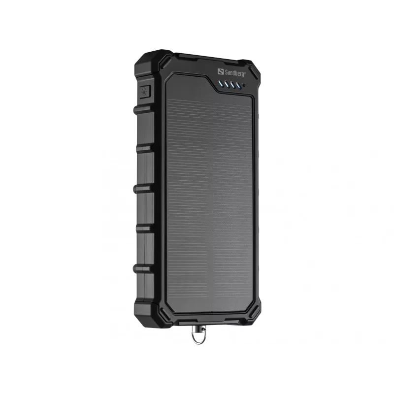 Powerbank solare Sandberg CampLED 10000, 10000 mAh, Programmable Power Supply (PPS), 3,7 V, 15 W, nero