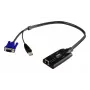 Cavo adattatore KVM ATEN USB - VGA su Cat5e/6 (modulo CPU), USB, USB, VGA, nero, blu, metallizzato, RJ-45, 1 x RJ-45