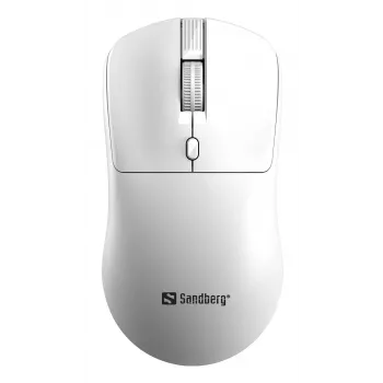 Mouse wireless Sandberg Saver bianco, per entrambe le mani, RF Wireless, 1600 DPI, bianco