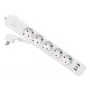 Equip 245555 Prolunga elettrica 2,5 m 5 prese AC per interni bianco