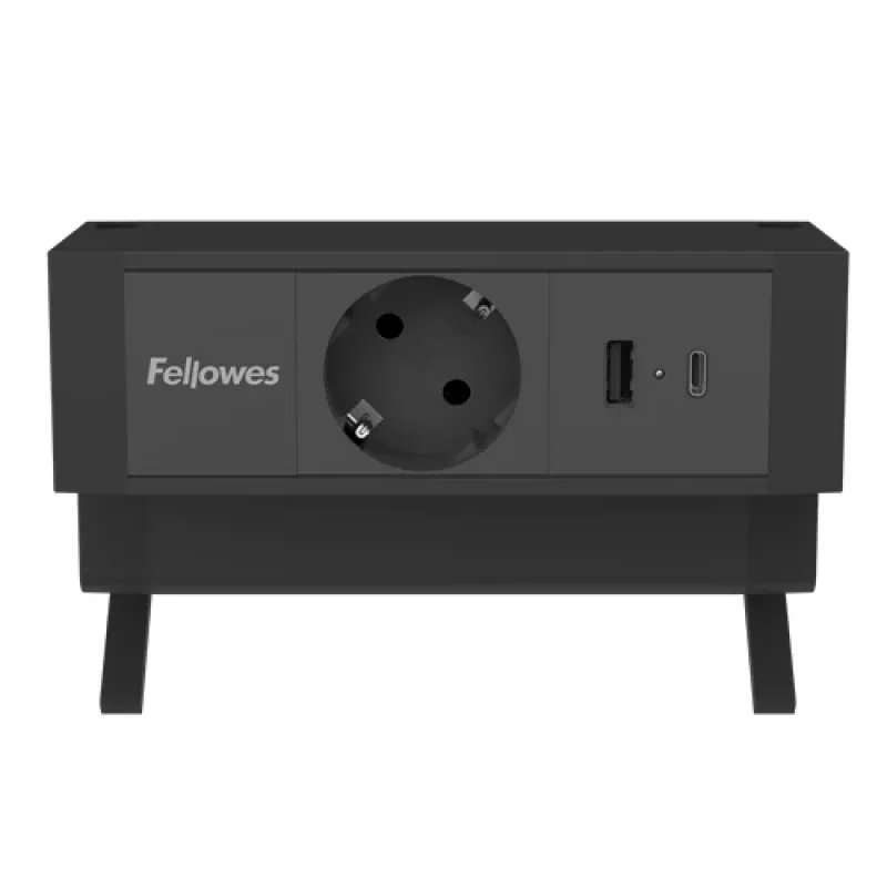 Fellowes 100137172 Prolunga elettrica 2 m 1 uscita AC per interni nero