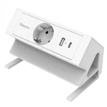 Fellowes 100137173 Prolunga elettrica 2 m 1 presa AC per interni bianco