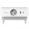 Fellowes 100137173 Prolunga elettrica 2 m 1 presa AC per interni bianco