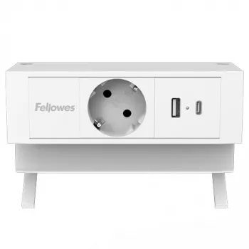 Fellowes 100137173 Prolunga elettrica 2 m 1 presa AC per interni bianco