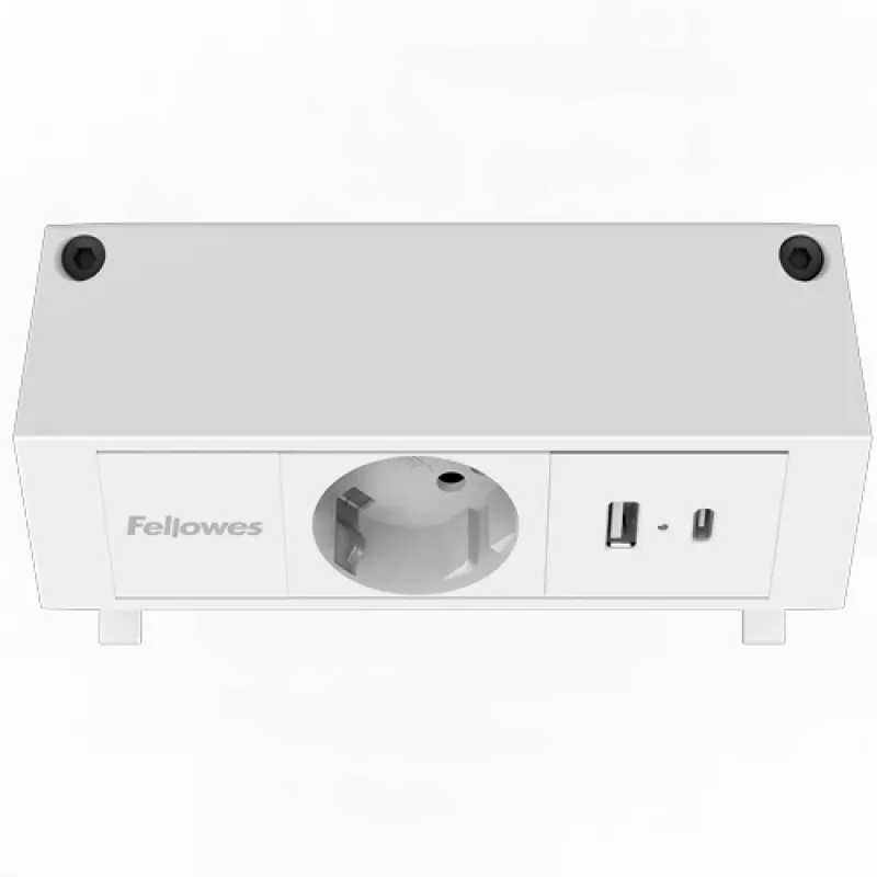 Fellowes 100137173 Prolunga elettrica 2 m 1 presa AC per interni bianco