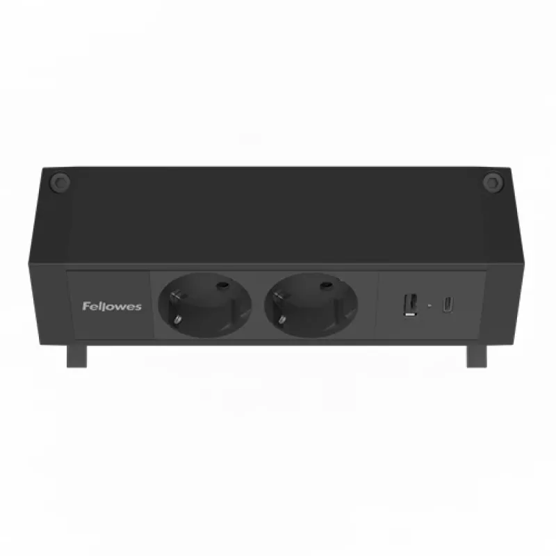 Fellowes 100137182 Prolunga elettrica 2 m 2 prese AC per interni nero