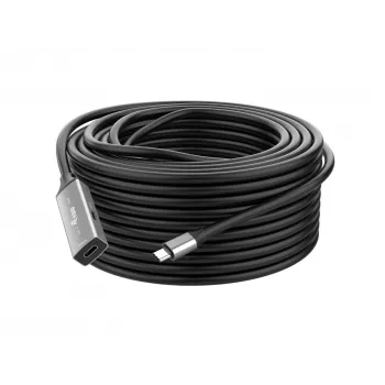 Cavo di prolunga attivo USB-C su USB-C EQUIP 5 m, USB 3.2 Gen 1 (5 Gbit/s), contatti nichelati, nero