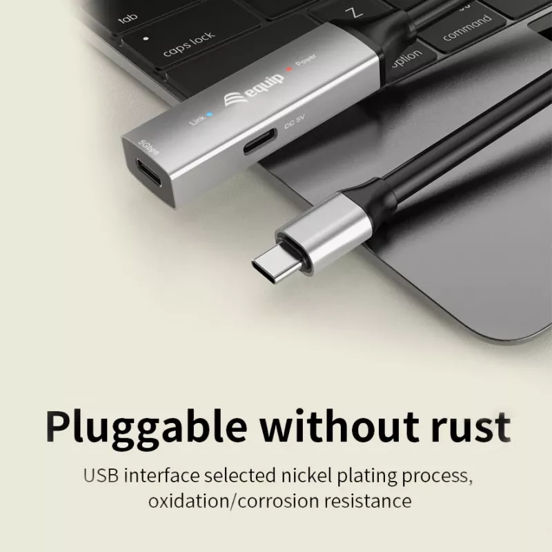 Cavo di prolunga attivo USB-C su USB-C EQUIP 10 m, USB 3.2 Gen 1 (5 Gbit/s), nero