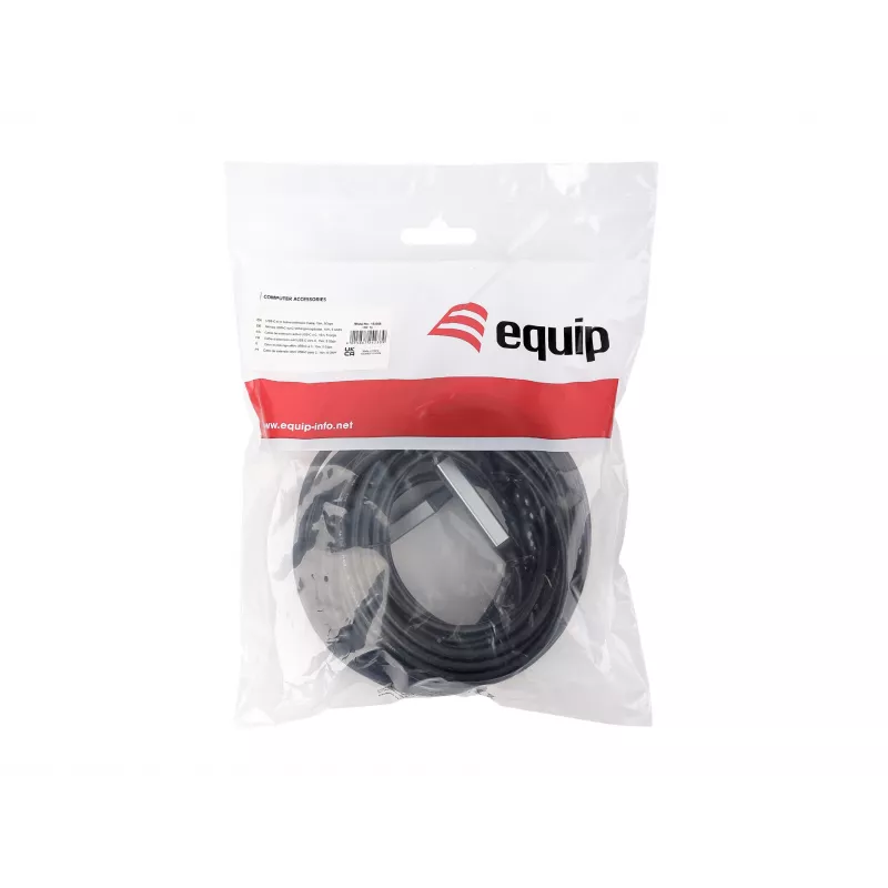 Cavo di prolunga attivo USB-C EQUIP 15 m, USB 3.2 Gen 1 (5 Gbps), contatti nichelati, nero