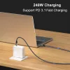 Cavo USB-C su USB-C EQUIP 2,0 m — USB 3.2 Gen 2x2, 20 Gbps, PD 240W, 4K/60Hz, nero