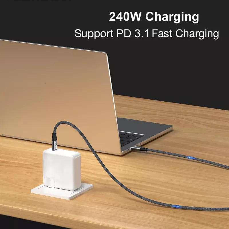 Cavo USB-C su USB-C EQUIP 2,0 m — USB 3.2 Gen 2x2, 20 Gbps, PD 240W, 4K/60Hz, nero