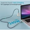 Cavo USB-C su USB-C EQUIP 2,0 m — USB 3.2 Gen 2x2, 20 Gbps, PD 240W, 4K/60Hz, nero