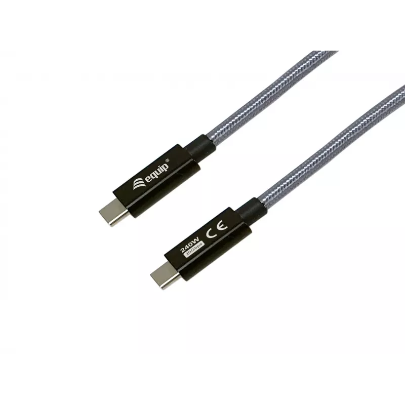 Cavo USB-C su USB-C EQUIP 3,0 m — USB 3.2 Gen 2x2, 20 Gbit/s, PD 240 W, 4K@60 Hz, nero