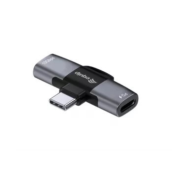 Adattatore USB-C OTG 2-in-1 EQUIP 133479 — 100W PD, 10Gbit/s, 1x USB-C su 2x USB-C, grigio