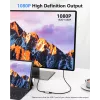 Adattatore USB su HDMI EQUIP 133498 (connettore USB-C e USB-A su HDMI, 1080p, case in alluminio, grigio)