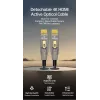 EQUIP Cavo ottico attivo HDMI 2.1 10 m — Type-D (Micro) + Type-A rimovibili, 48 Gbit/s, 8K/60Hz