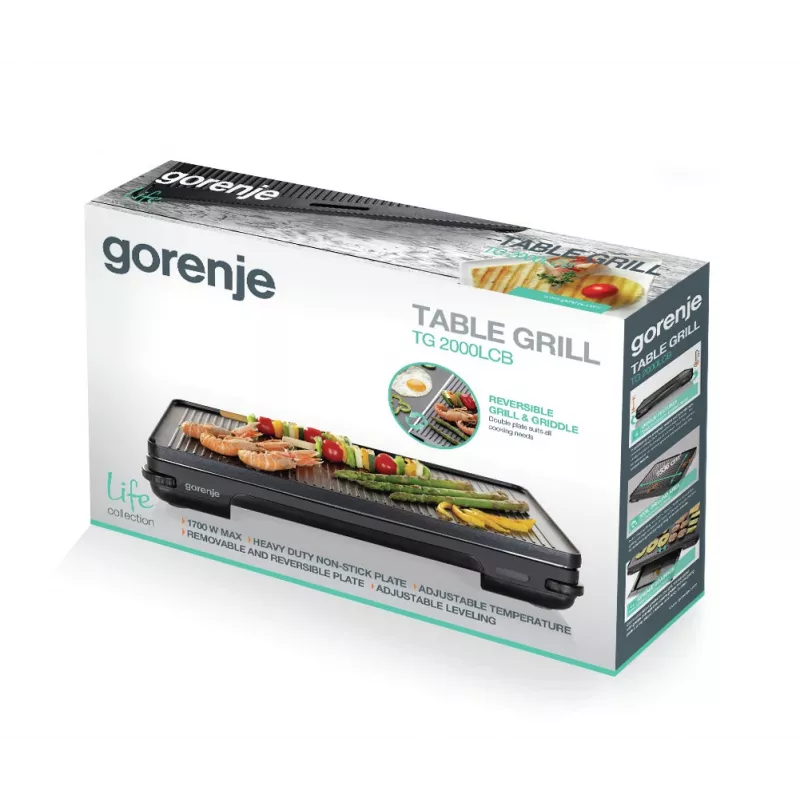 Gorenje TG2000LCB Freestanding 2000 W Nero