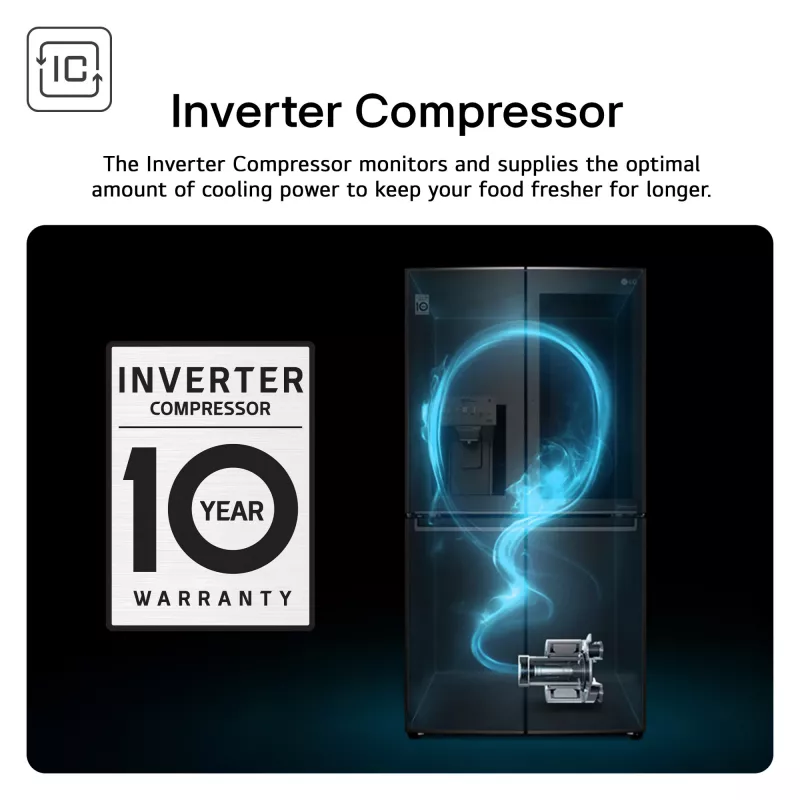 Frigorifero combinato LG GBBSJ10EEP a libera installazione 333 L nero