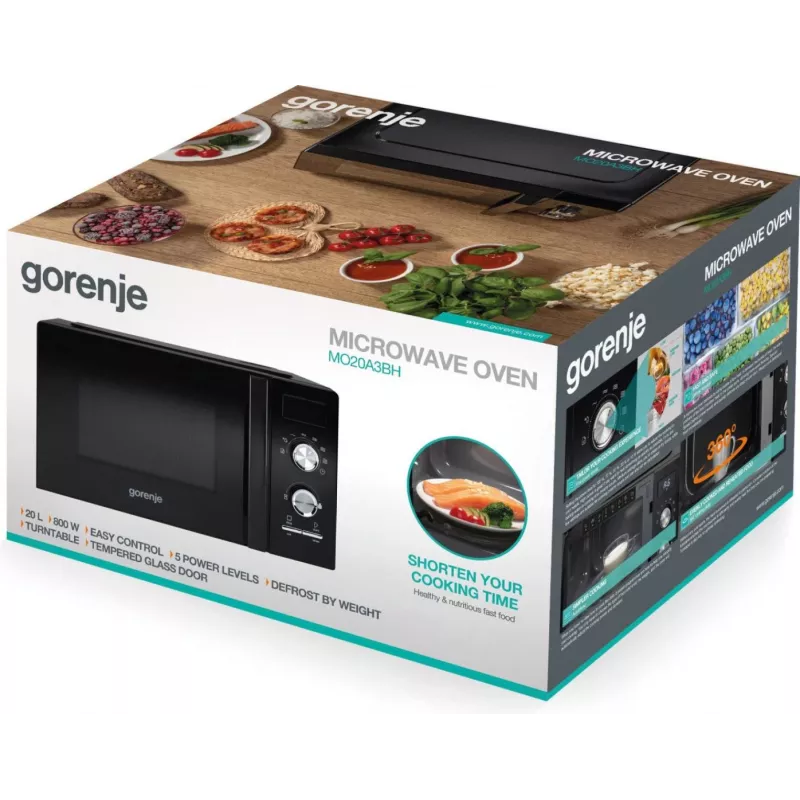 Microonde combinato Gorenje MO20A3BH Nero da appoggio 20 L 800 W