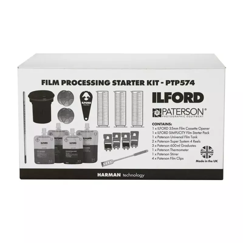 Ilford kit iniziale per pellicola con tank Paterson (PTP574)