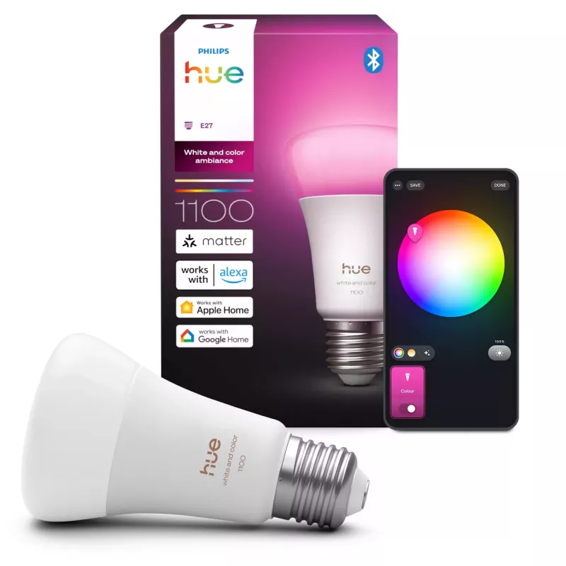 Philips Hue White and Colour Ambience A60 – Lampadina smart E27 – 1100
