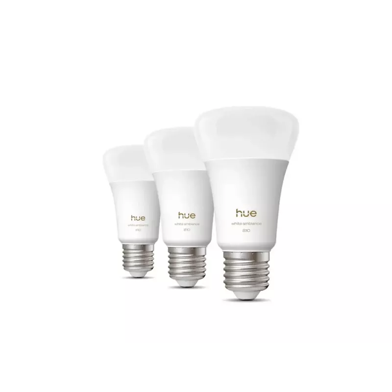 Philips Hue WA 810 A60 3P EU | E27 | 6 W | luce da bianco caldo a bianco freddo | Bluetooth, Zigbee
