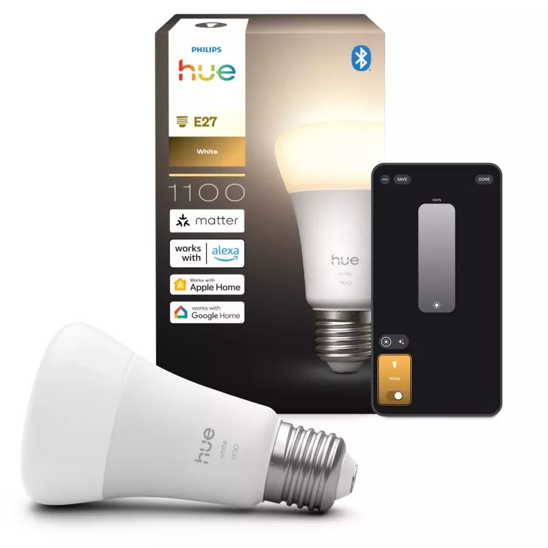 Lampadina smart Philips Hue White A60 E27 1100lm Bluetooth Zigbee