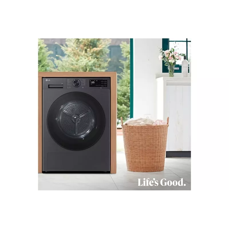 LG RHX5009TBB Asciugatrice a libera installazione carica frontale 9 kg grafite