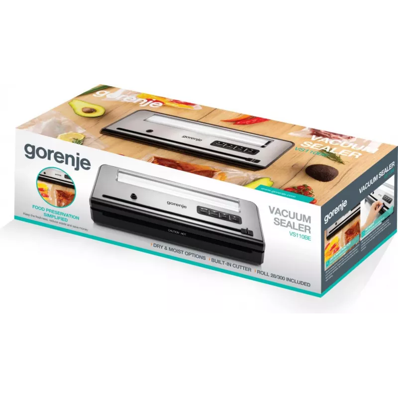 Gorenje VS110BE macchina per sottovuoto 750 mbar acciaio inox
