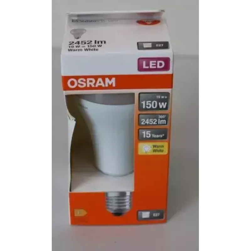 LEDvance Parathom Classic LED E27 19W 827 (bianco caldo) non dimmerabile — confezione danneggiata