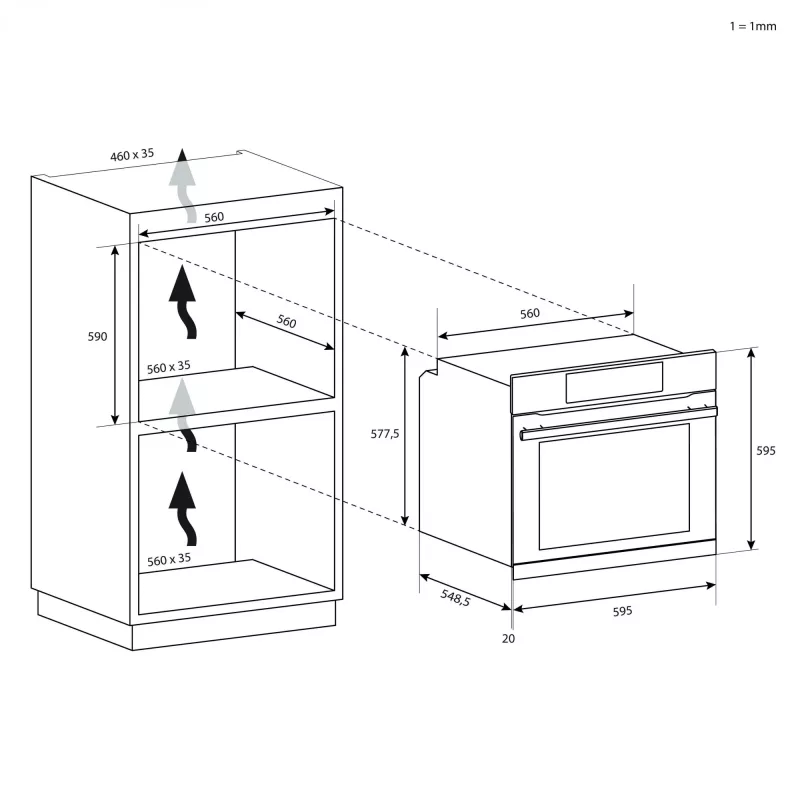 Candy Idea F IDCP N625 L 65L forno elettrico da incasso nero