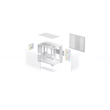 Case PC DeepCool CG330 3F bianco — chassis mid-tower ATX, bianco
