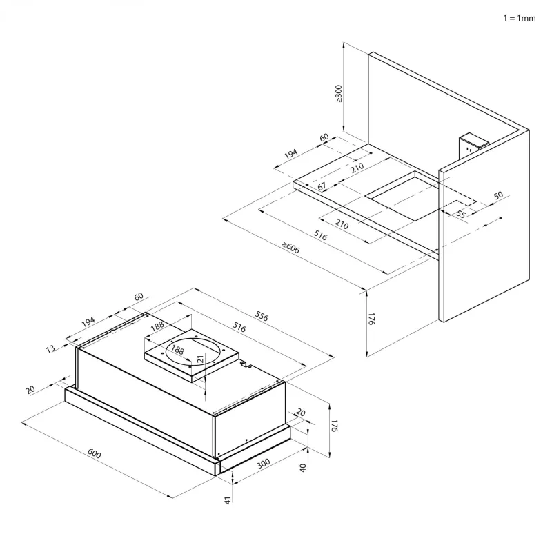 Candy CBT625/2X/1 Semintegrato (estraibile) acciaio inox 332,1 m³/h
