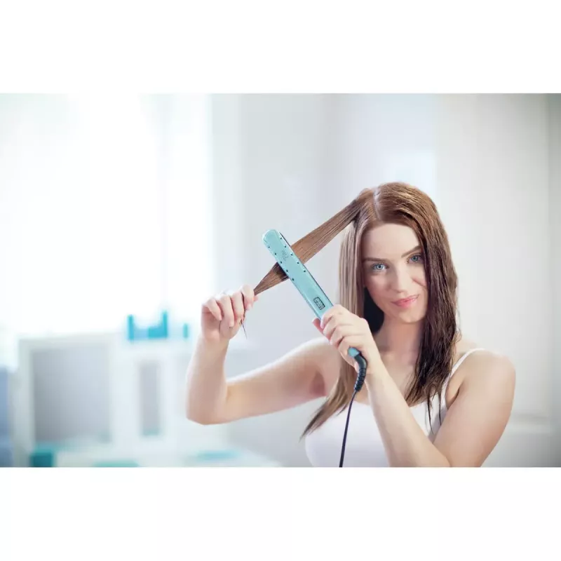 Piastra per capelli Remington S7300 caldo nero blu