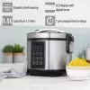 Multicooker Tristar RK-6132 — 1,5 L, 500 W, 7 programmi automatici, LCD, acciaio inox/nero