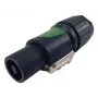 Connettore maschio per cavo speakON 4 poli EQUIP connettore femmina, nero, 22,5×22,5 mm, 30 g