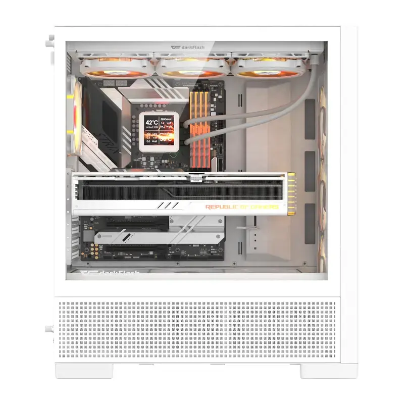 Case per computer Darkflash AIRNOVA (bianco) con 3 ventole preinstallate