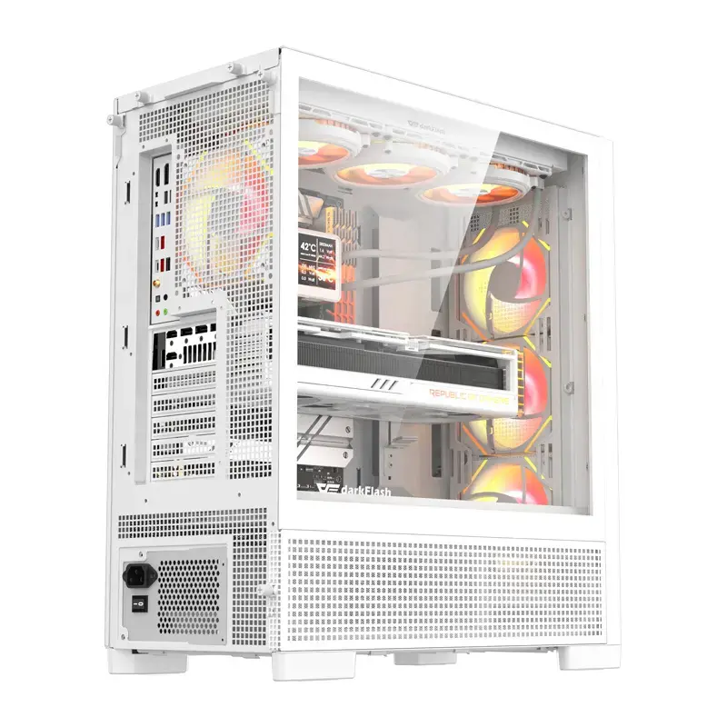Case per computer Darkflash AIRNOVA (bianco) con 3 ventole preinstallate