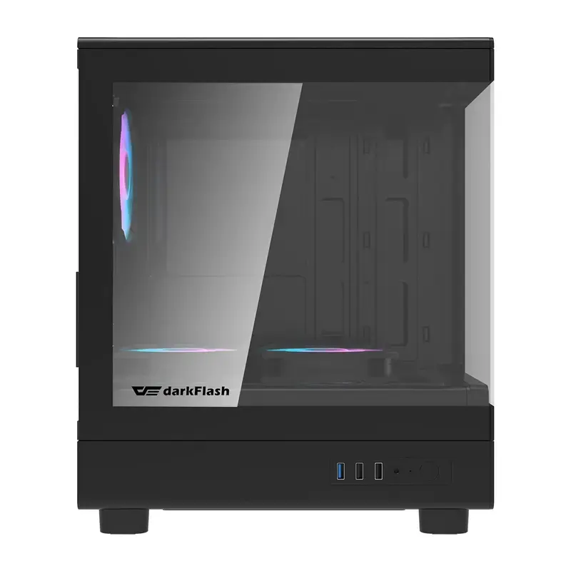 Case per computer DarkFlash DB330M nero v2 con tre ventole preinstallate