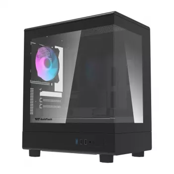 Case per computer DarkFlash DB330M nero v2 con tre ventole preinstallate