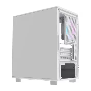 Case per computer Darkflash DB330M bianco v2 con tre ventole preinstallate, supporto micro-ATX/mATX