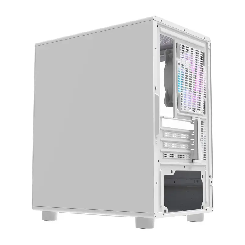 Case per computer Darkflash DB330M bianco v2 con tre ventole preinstallate, supporto micro-ATX/mATX