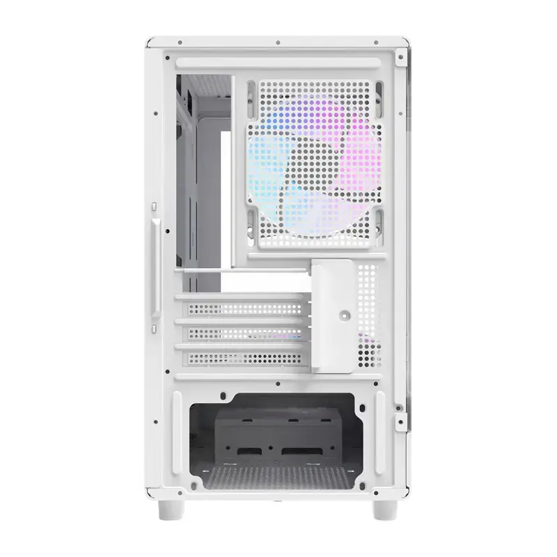 Case per computer Darkflash DB330M bianco v2 con tre ventole preinstallate, supporto micro-ATX/mATX