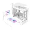 Case per computer Darkflash DB330M bianco v2 con tre ventole preinstallate, supporto micro-ATX/mATX